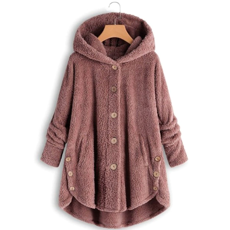 Manteau Hiver Chaud Long en Teddy pour Femmes