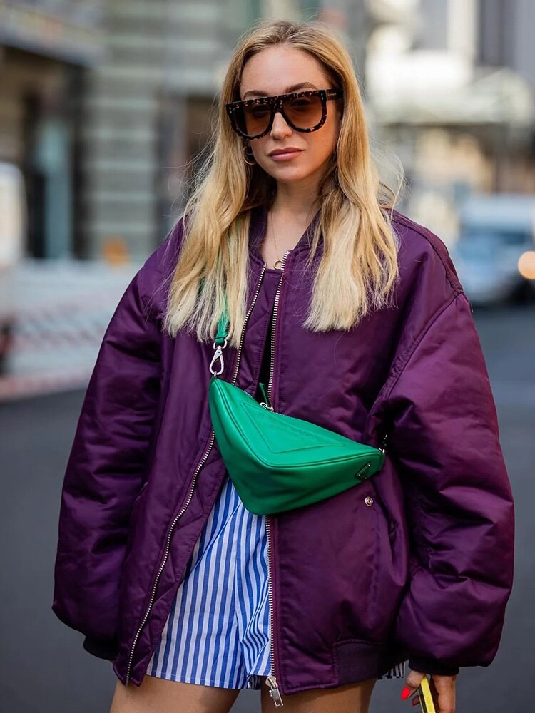 Veste Bomber Oversize Tendance pour Femmes