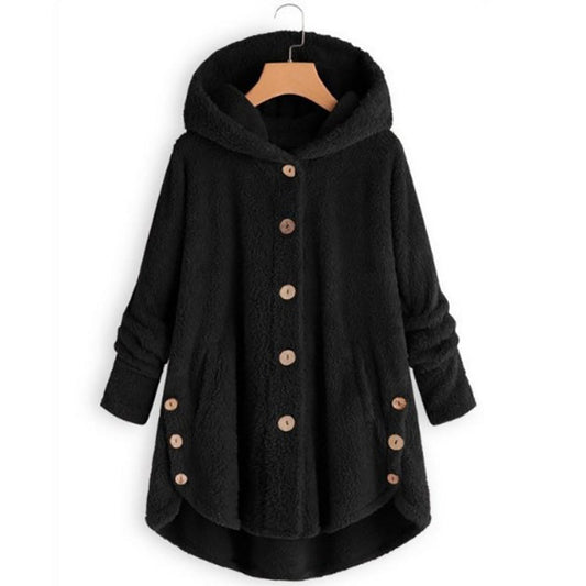 Manteau Hiver Chaud Long en Teddy pour Femmes