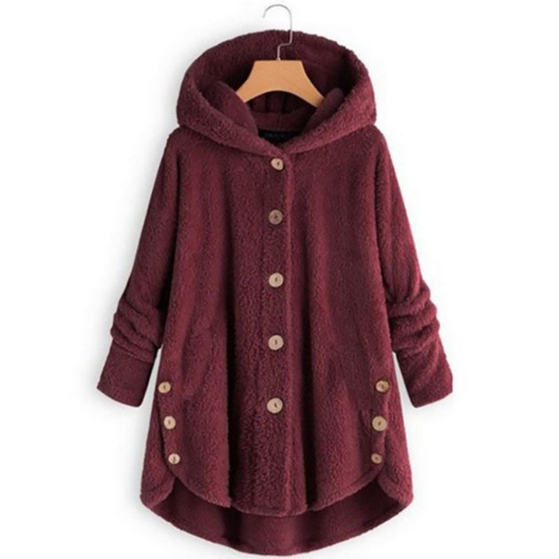Manteau Hiver Chaud Long en Teddy pour Femmes
