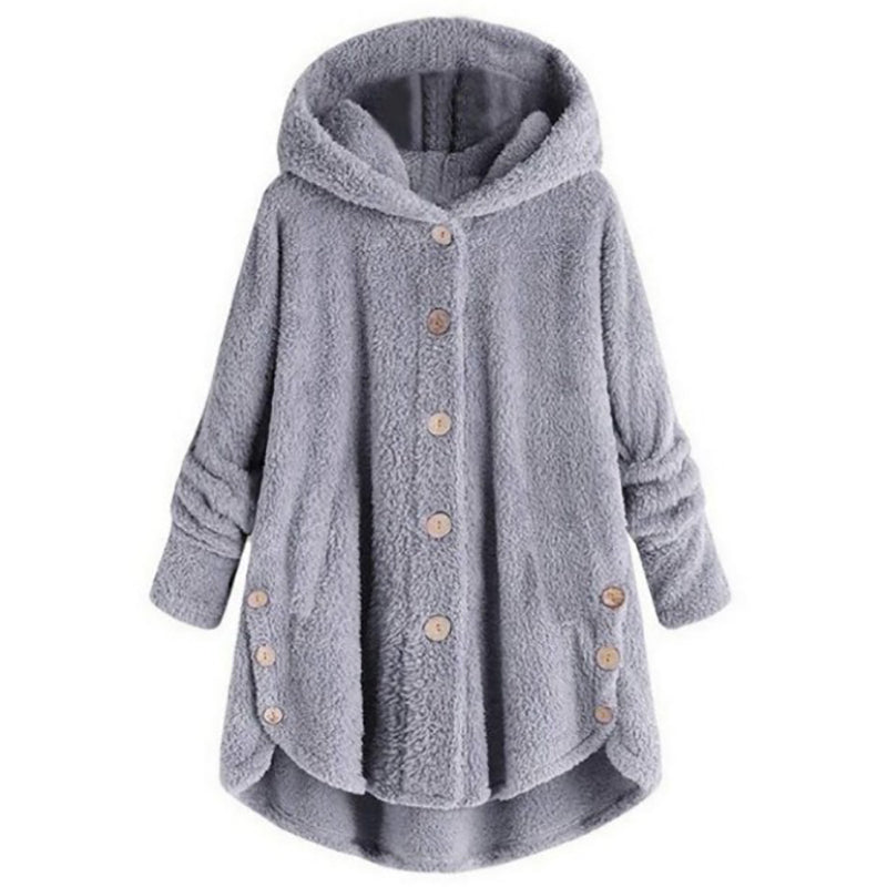 Manteau Hiver Chaud Long en Teddy pour Femmes