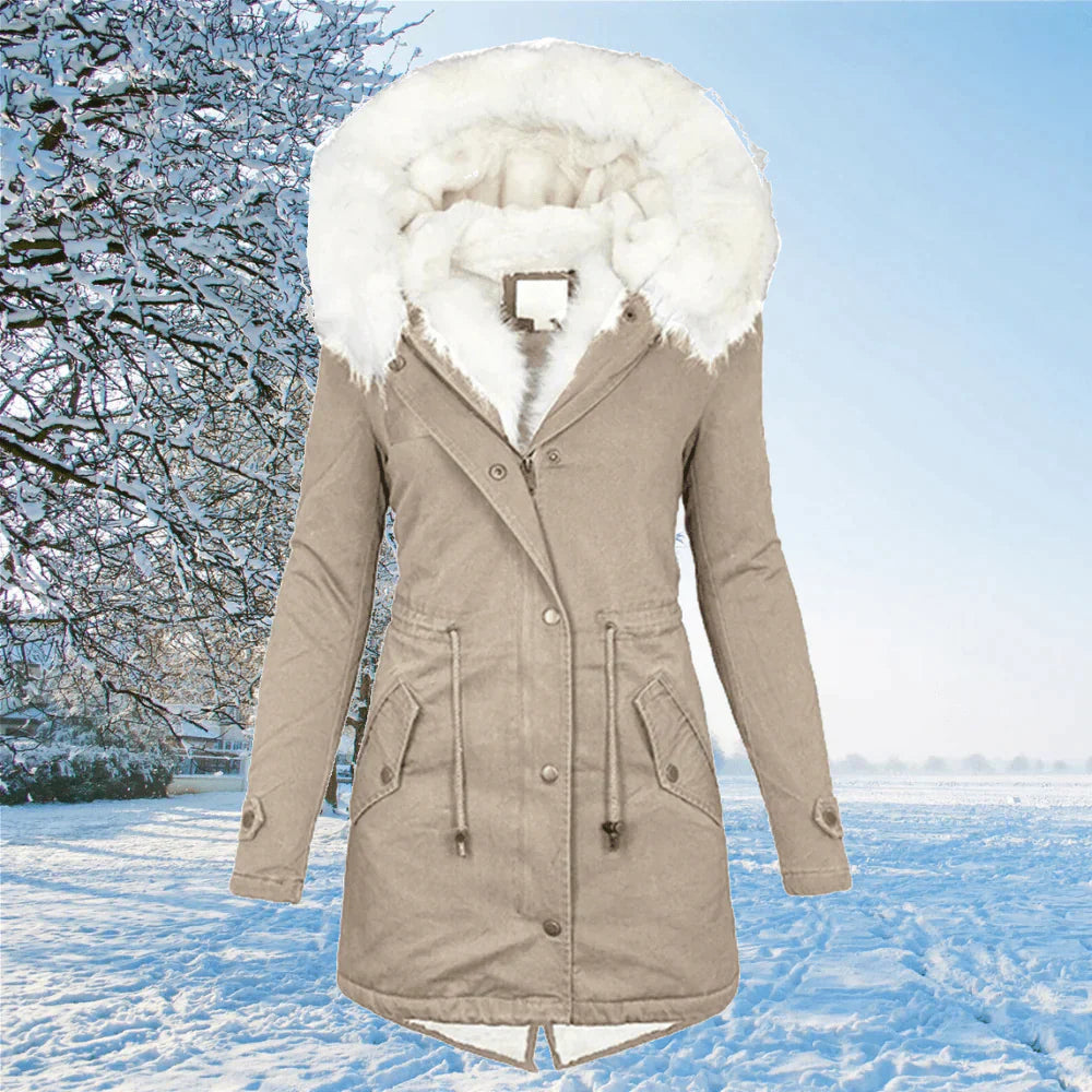 Parka Doublée en Fausse Fourrure pour Femmes