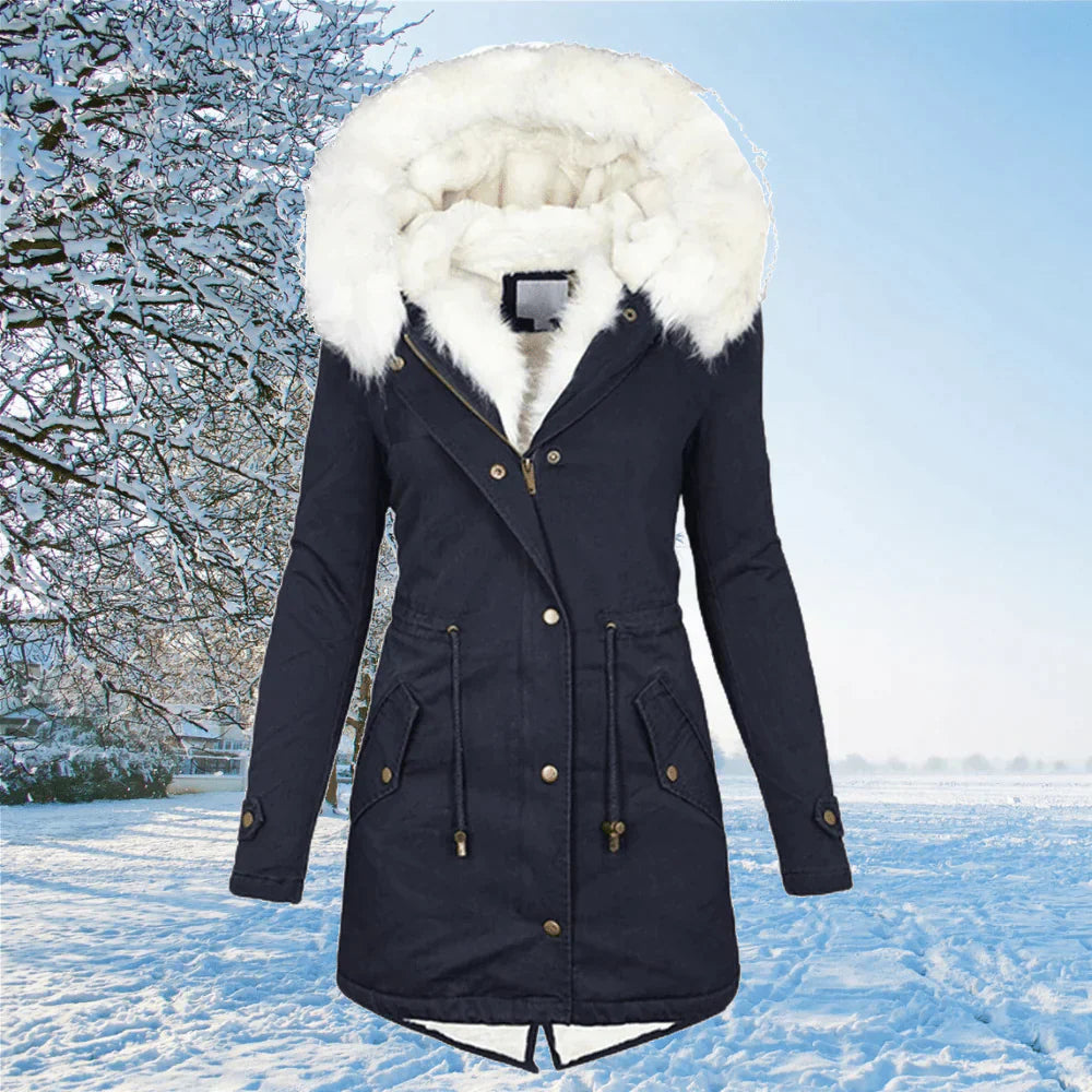 Parka Doublée en Fausse Fourrure pour Femmes