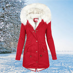 Parka Doublée en Fausse Fourrure pour Femmes