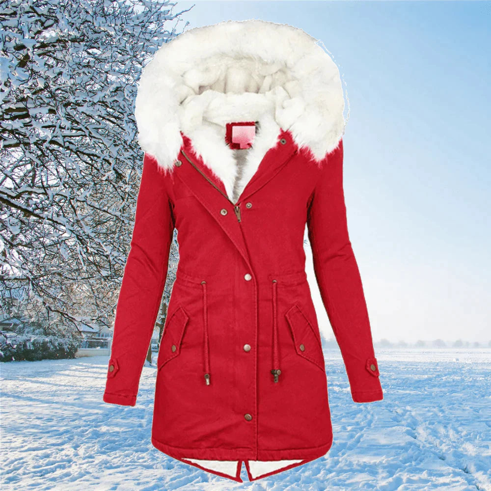 Parka Doublée en Fausse Fourrure pour Femmes
