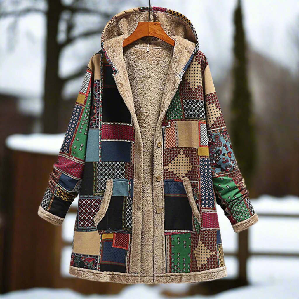 Manteau ample en mélange lin - coton pour femme - Emilia Lane