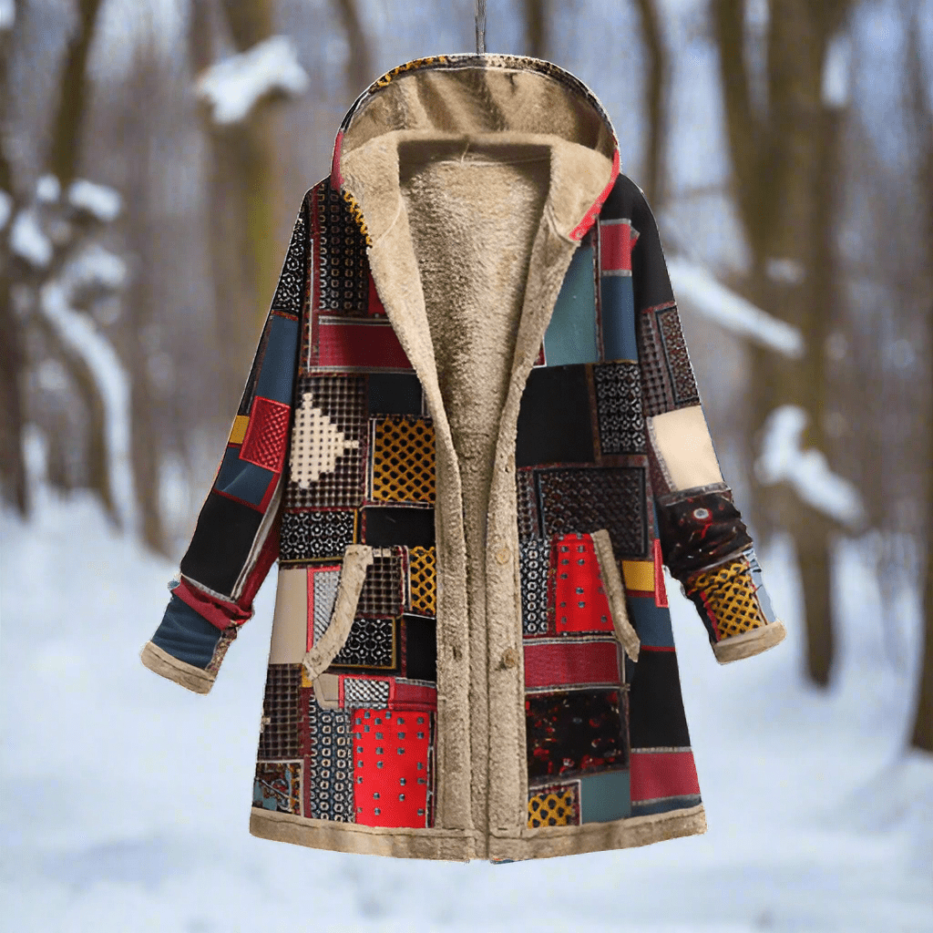 Manteau ample en mélange lin - coton pour femme - Emilia Lane