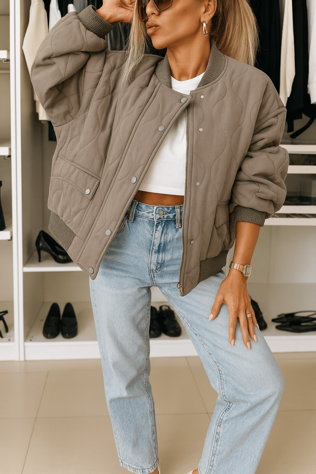 Manteau Bomber Élégant pour Femmes - Emilia Lane