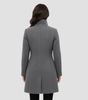 Manteau Boutonné à Col Montant pour Femmes - Emilia Lane