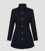 Manteau Boutonné à Col Montant pour Femmes - Emilia Lane