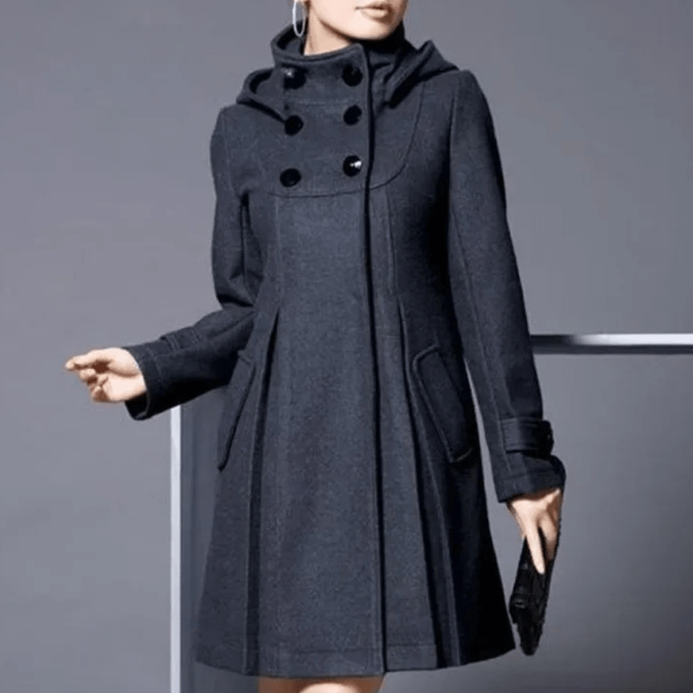 Manteau classique à poches latérales pour femme - Emilia Lane