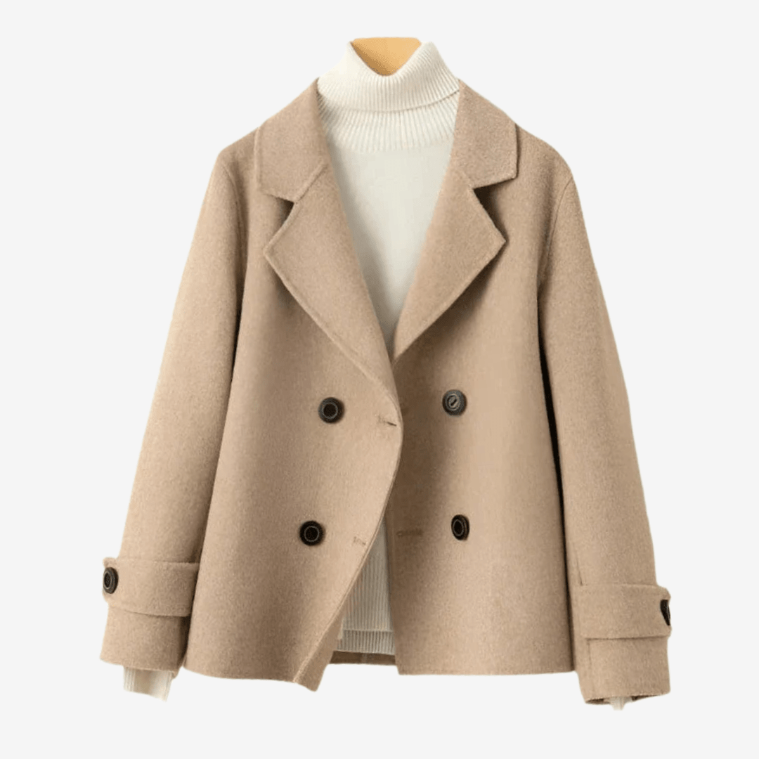 Manteau Court à Double Boutonnage pour Femme - Emilia Lane