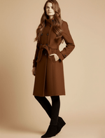 Manteau Croisé Mi - Long Élégant pour Femmes - Emilia Lane
