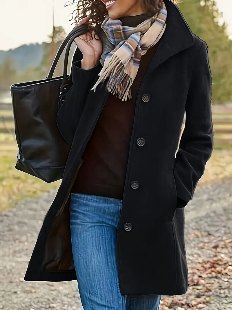 Manteau Élégant à Un Bouton pour Femmes - Emilia Lane