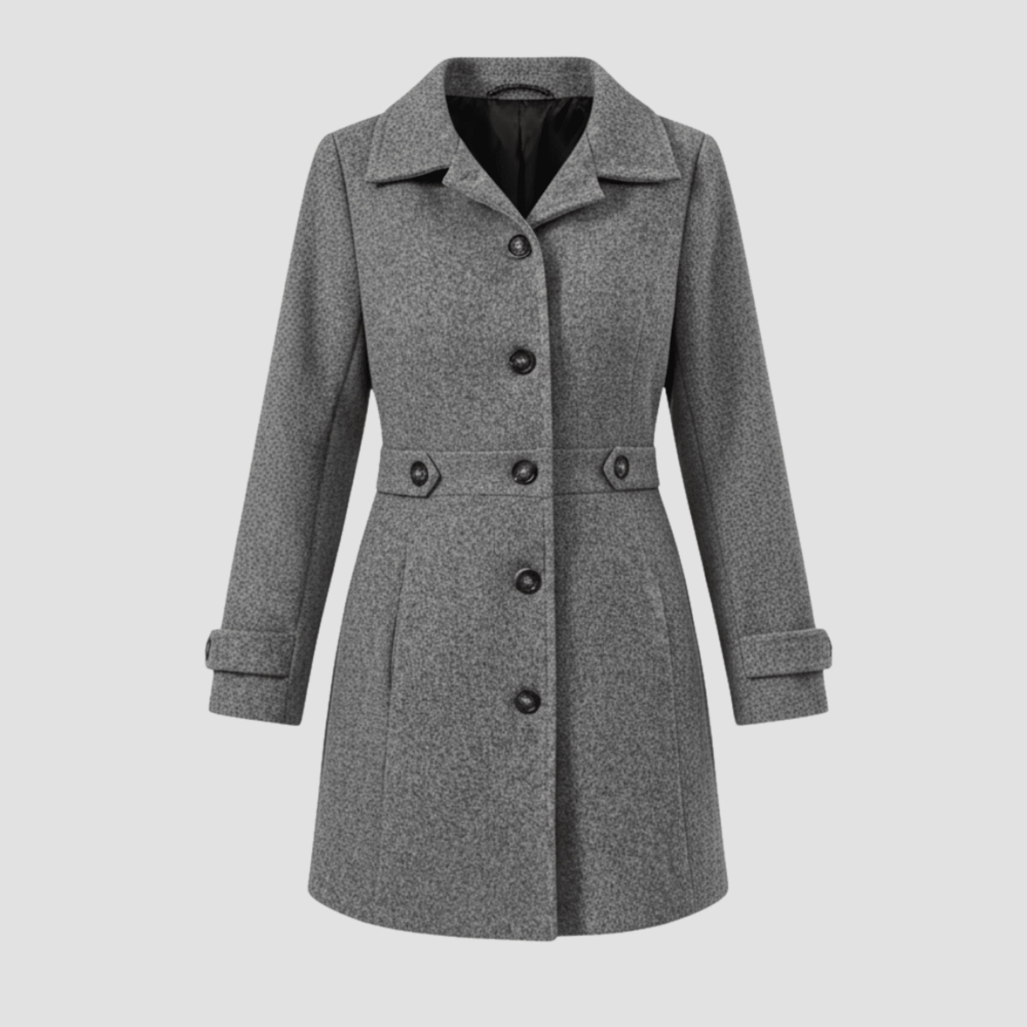 Manteau Élégant Mi - Long pour Femme - Emilia Lane