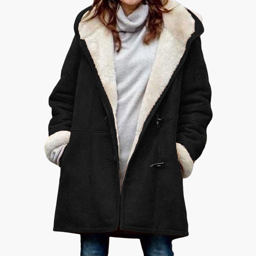 Manteau Grande Taille pour Femmes avec Poches et Fermeture Boucle - Emilia Lane