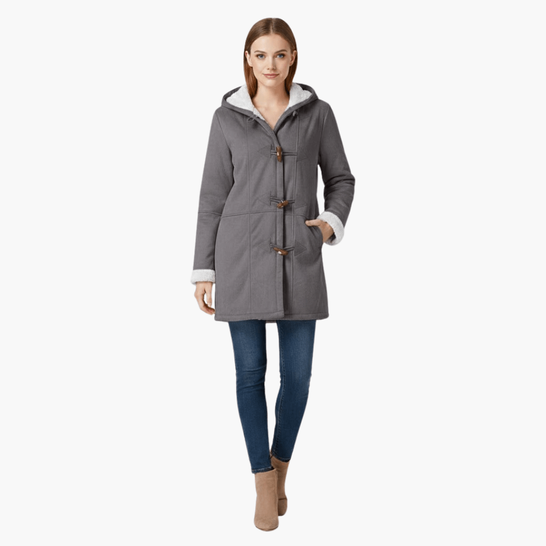 Manteau Grande Taille pour Femmes avec Poches et Fermeture Boucle - Emilia Lane