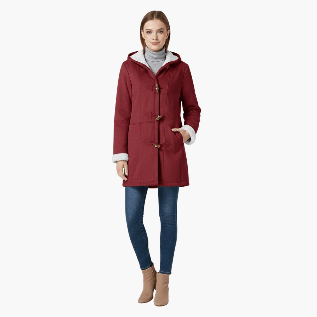 Manteau Grande Taille pour Femmes avec Poches et Fermeture Boucle - Emilia Lane