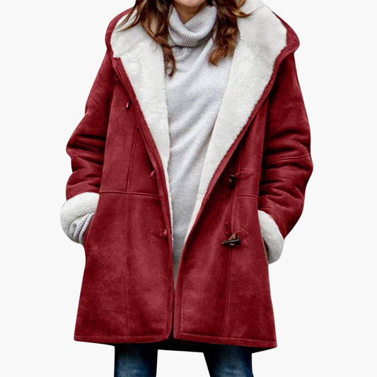 Manteau Grande Taille pour Femmes avec Poches et Fermeture Boucle - Emilia Lane