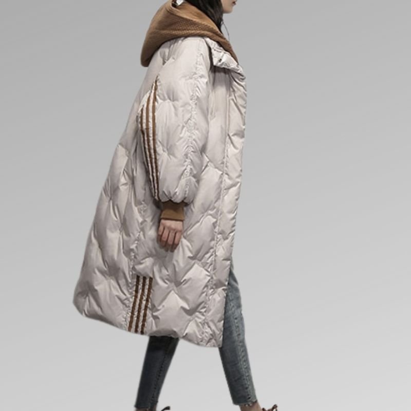 Manteau Long à Capuche en Duvet pour Femme - Emilia Lane