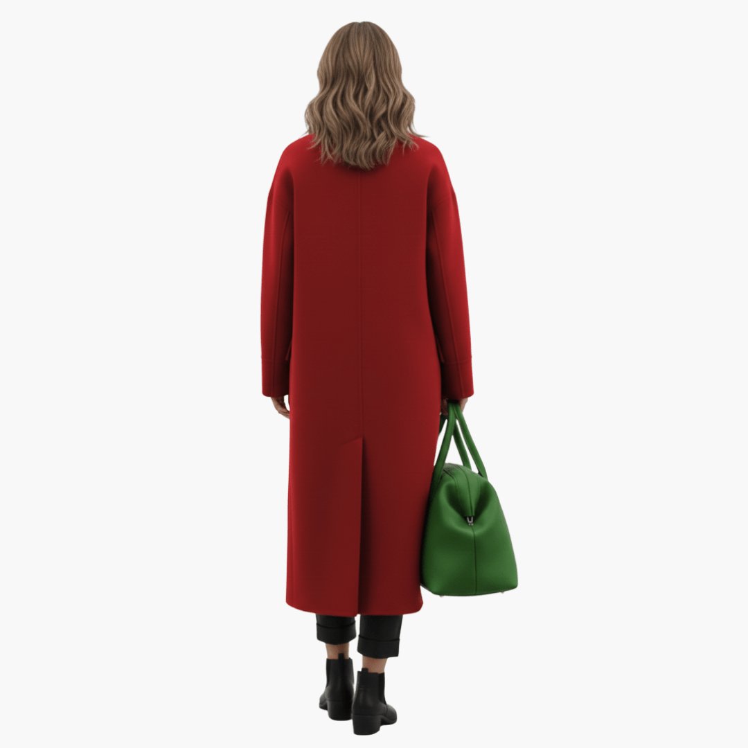 Manteau Long Col Montant avec Poches pour Femmes - Emilia Lane