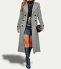 Manteau Long Élégant Double Boutonnage pour Femmes - Emilia Lane