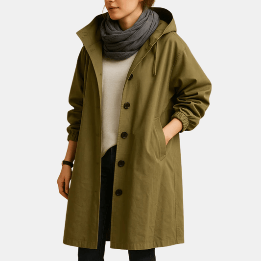 Manteau long en coton pour femmes - Emilia Lane