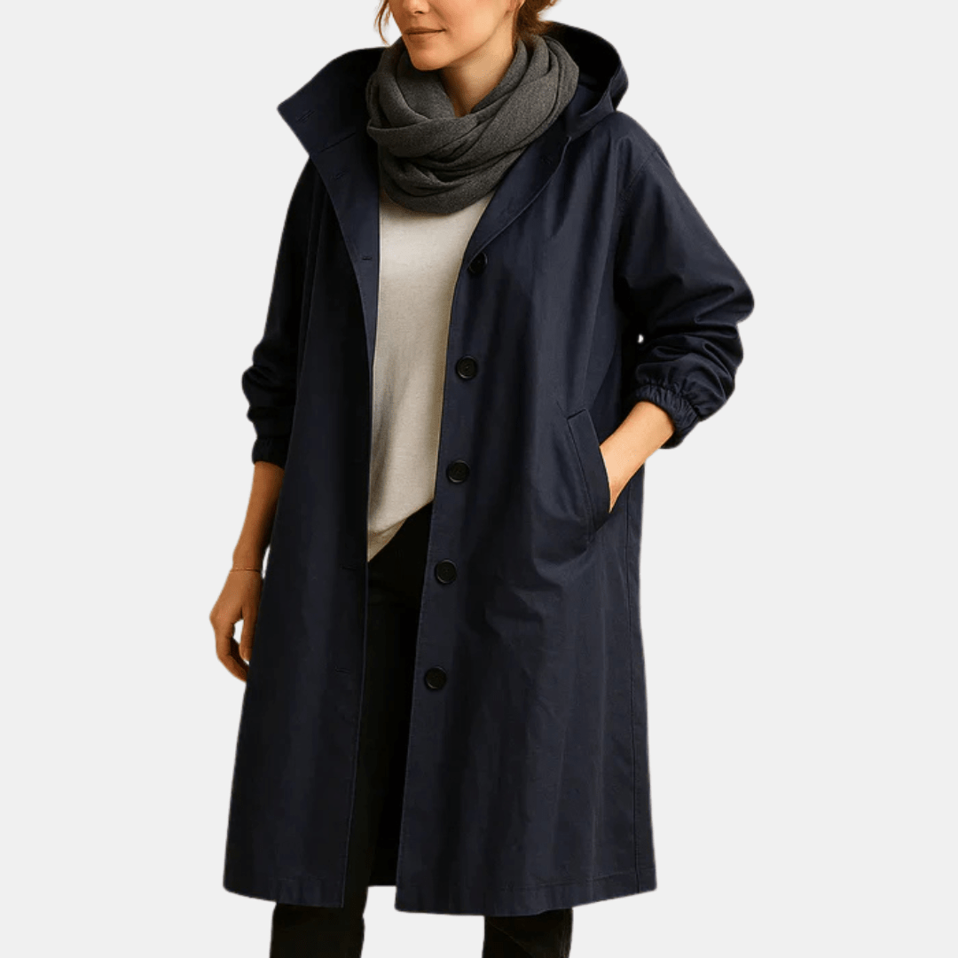 Manteau long en coton pour femmes - Emilia Lane