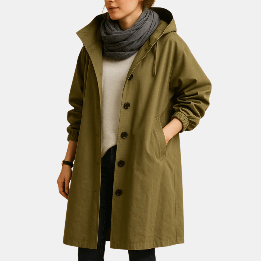 Manteau long en coton pour femmes - Emilia Lane