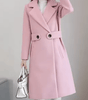 Manteau Long en Laine Mélangée à Double Boutonnage pour Femmes - Emilia Lane