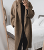 Manteau Long Oversize en Tissu Effet Laine pour Femme - Emilia Lane