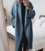 Manteau Long Oversize en Tissu Effet Laine pour Femme - Emilia Lane