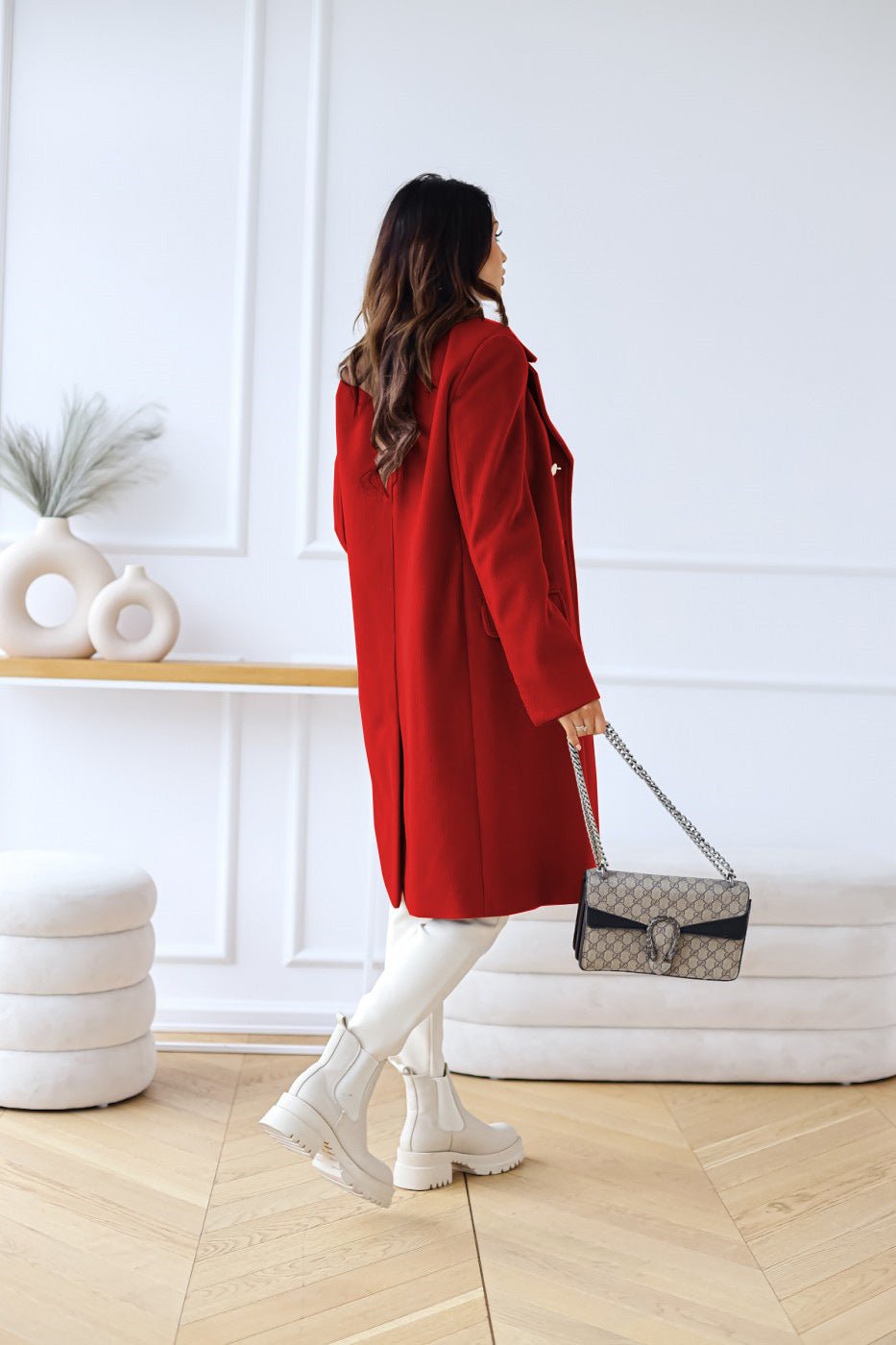 Manteau mi - long boutonné pour Femmes - Emilia Lane
