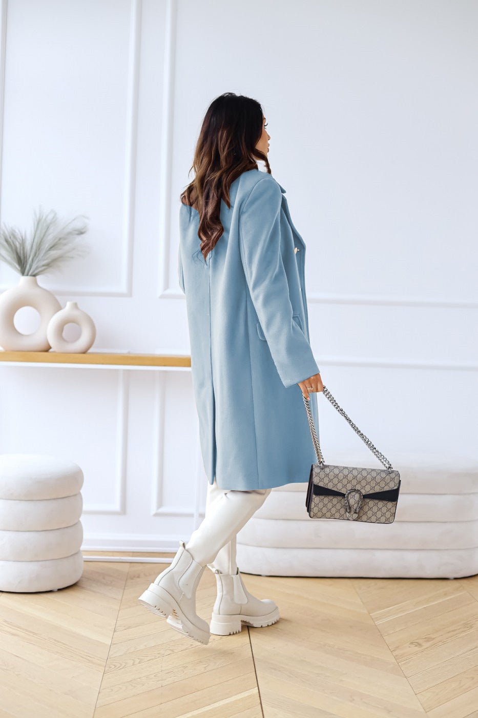 Manteau mi - long boutonné pour Femmes - Emilia Lane