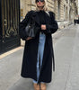 Manteau trench long à double boutonnage pour femmes - Emilia Lane