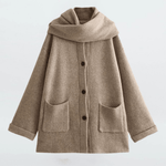 Manteau tricoté court à écharpe pour Femmes - Emilia Lane