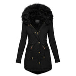 Veste d'Hiver Minimaliste à Capuche pour Femmes