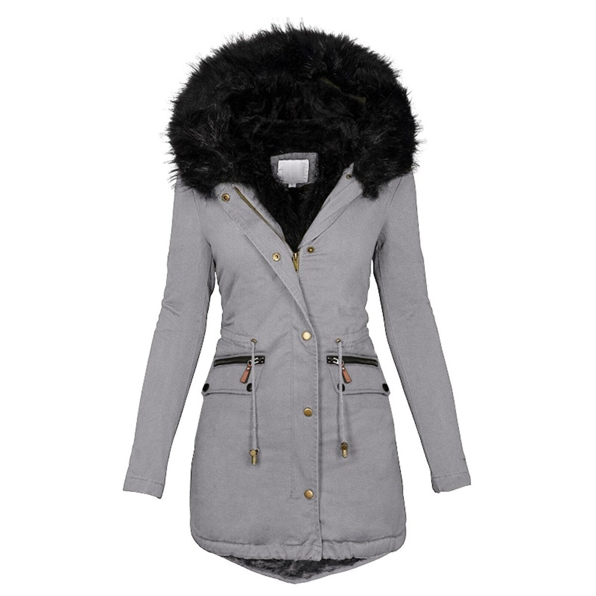 Veste d'Hiver Minimaliste à Capuche pour Femmes