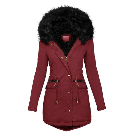 Veste d'Hiver Minimaliste à Capuche pour Femmes