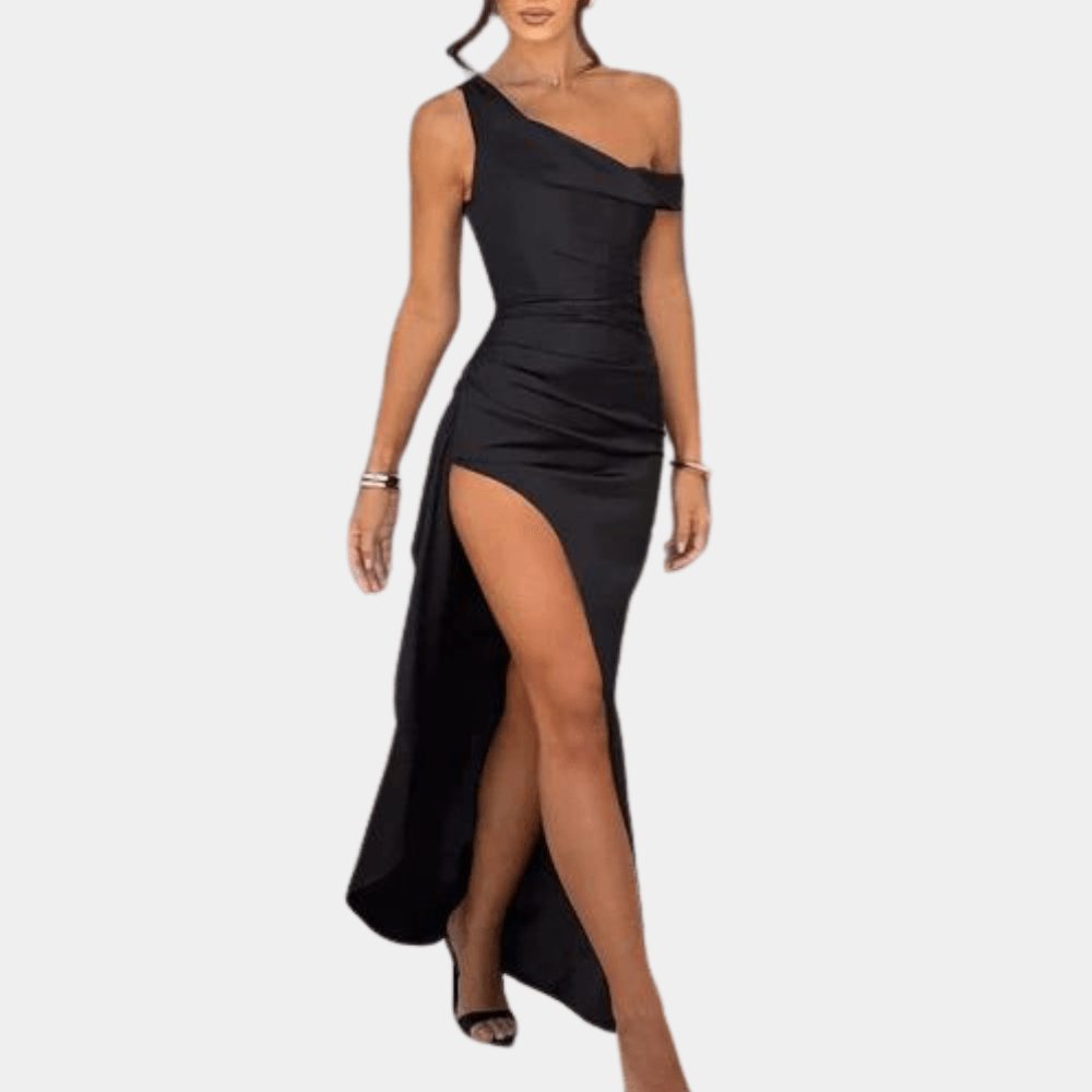 Robe Maxi Encolure Asymétrique pour Femmes