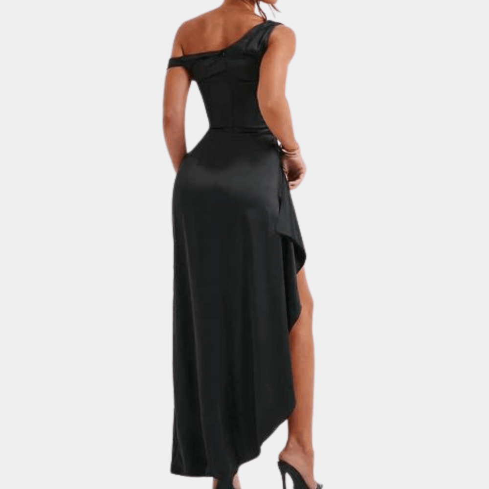 Robe Maxi Encolure Asymétrique pour Femmes