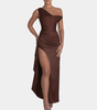 Robe Maxi Encolure Asymétrique pour Femmes