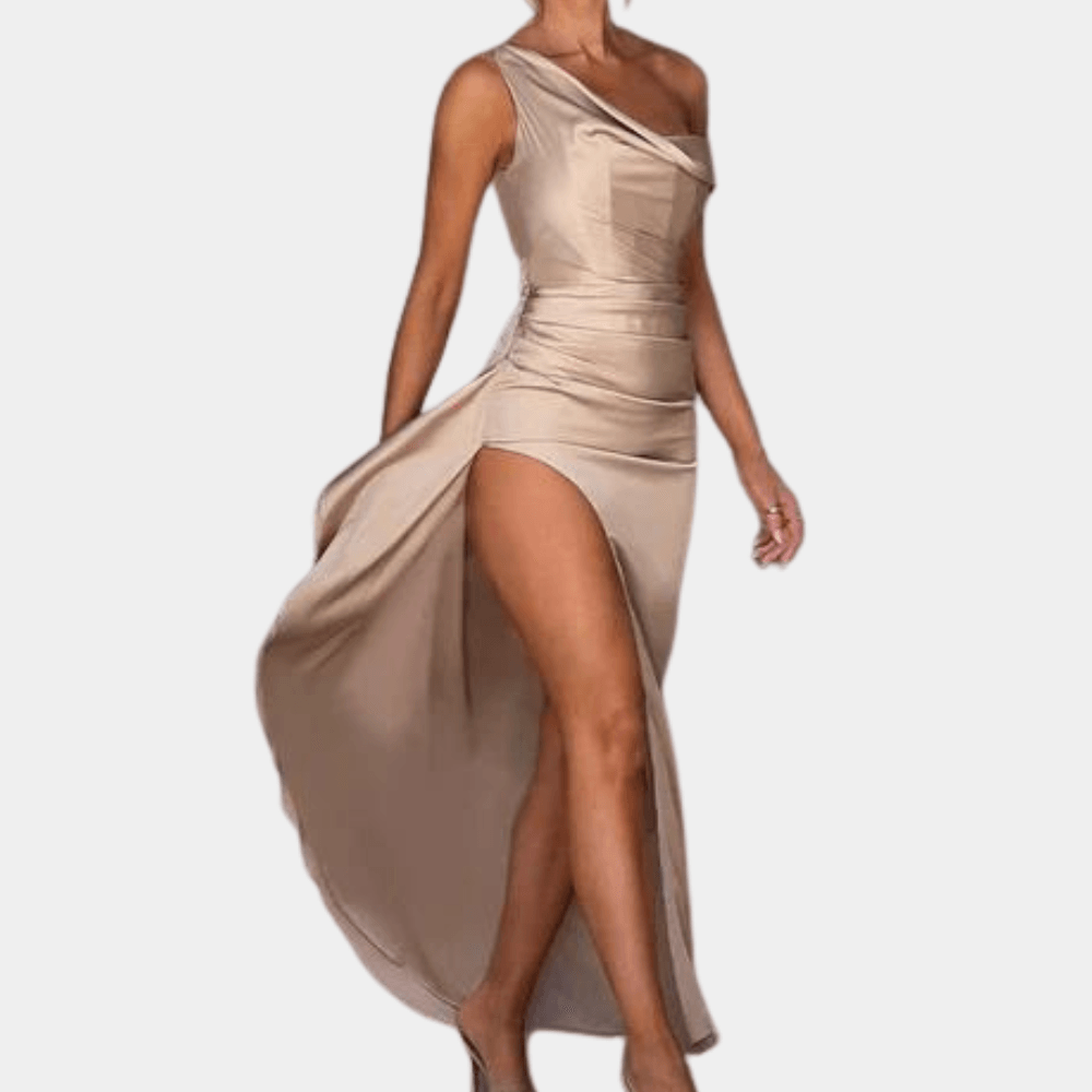 Robe Maxi Encolure Asymétrique pour Femmes