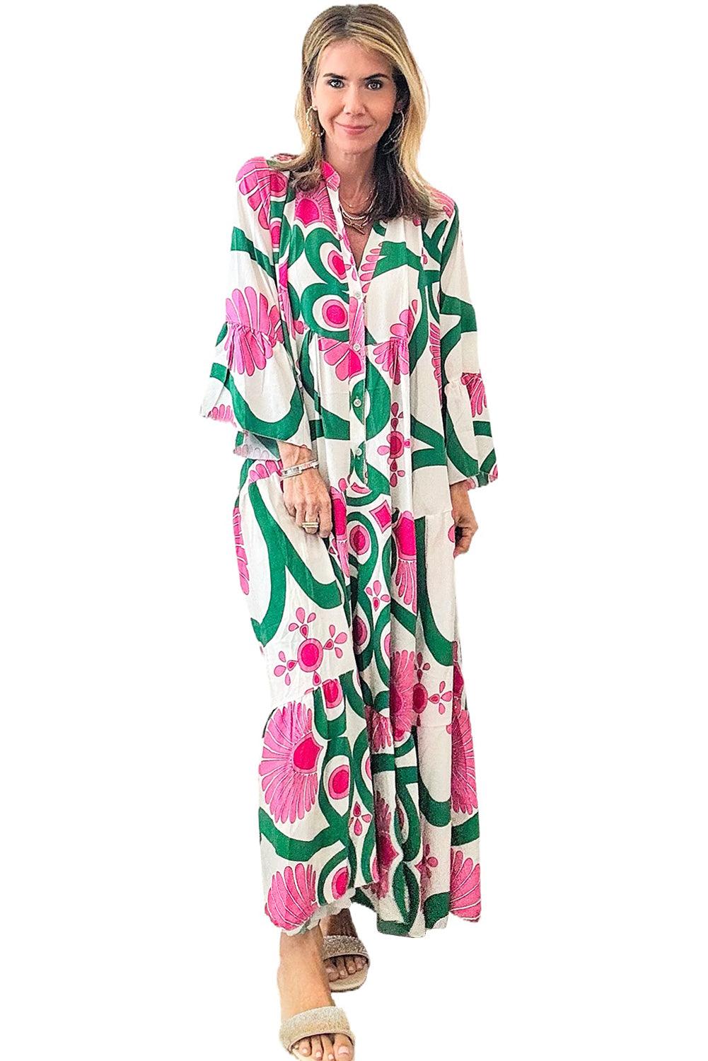 Robe Maxi Imprimé Floral pour Femmes