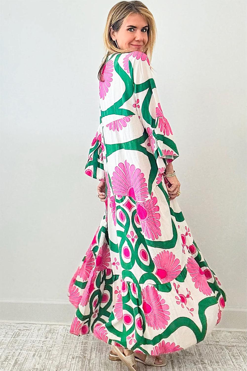 Robe Maxi Imprimé Floral pour Femmes