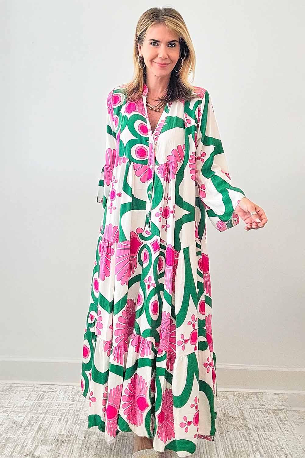 Robe Maxi Imprimé Floral pour Femmes