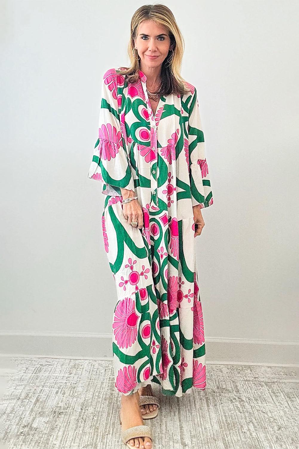 Robe Maxi Imprimé Floral pour Femmes
