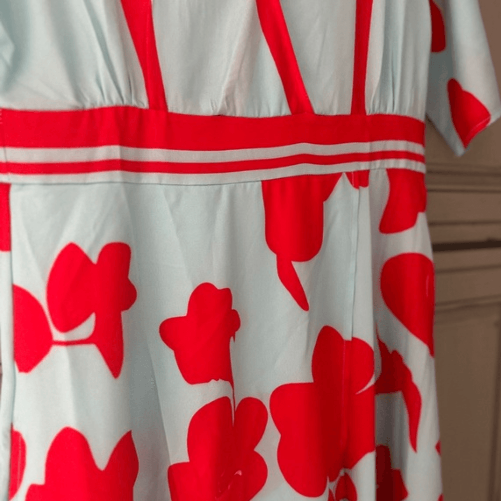 Robe Maxi Imprimé Floral Décolleté en V pour Femmes