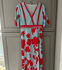 Robe Maxi Imprimé Floral Décolleté en V pour Femmes