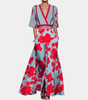 Robe Maxi Imprimée Florale Col en V pour Femmes